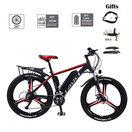 UNOIF Electric Bike UNOIF Upgrade Electric Bikes with Removable Large Capacity Lithium-Ion Battery (36V 350W), 26" Electric Bike 21 Speed Gear And Three Working Modes, Black Red