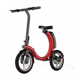 VBARV Electric Bike VBARV Adults Lightweight Folding Electric Bike, 14Inch Portable Electric Bicycle with Dual Disc Brakes, 36V / 5.2Ah Removable Lithium-Ion Battery, 350W Brushless Gear Motor, Suitable for Outdoor Riding