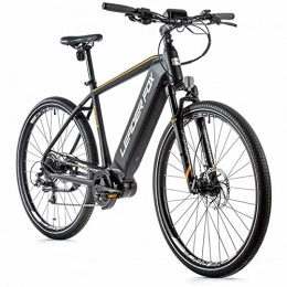 Leaderfox Bike Velo electrique-vae vtc leader fox 28'' exeter 2021 homme noir mat-orange moteur central bafang 36v m300 80nm batterie 15a 9v (20, 5'' - h53cm - taille xl - pour adulte de 183cm 190cm)