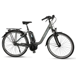 VELOJA Women's Ebike - Electric Bicycle 28 Inch - Up to 130 km Distance - 400 W Middle Motor - 7 Speed - Aluminium Frame - 5 Support Levels - 25 km/h - StZVO Equipment - Made in Europe