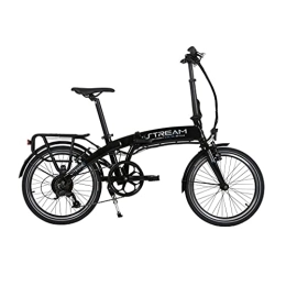 Vitesse Electric Bike Vitesse Stream Folding Electric Bike, 7 Speed Gear System E-Bike, Well Balanced & Reliable Electric Bikes For Adults, Fun Smooth Riding Electric Bicycle With Gel Saddle & Info Screen, Simple Ride 20