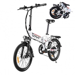 Vivi Electric Bike VIVI 20" Folding Electric Bike, 250W Electric Bicycle with 36V Fast-Charged Removable Lithium-ion Battery, Shimano 7 Speed Gear Sport Commuter Ebike, Electric Cruiser Bike