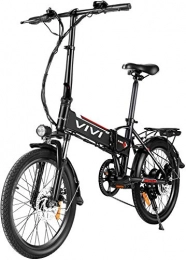 Vivi Electric Bike VIVI 250W Folding Electric Bike for Adult, 20 Inch City Ebike with 7 Speed Gears, 36V 8AH Battery, Dual-Disc Brakes Aluminum Alloy Foldable Electric Bicycle for Ladies Men
