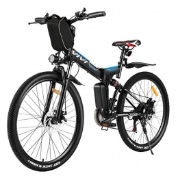 HUTING Electric Bike VIVI 26" Electric Bike for Adult, 350W Foldable Electric Commuter Bicycle Electric Mountain Bike Lightweight Ebike Professional Shimano 21 Speed Gears with Removable36V 8Ah Lithium Battery