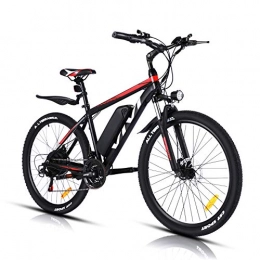 Vivi Bike VIVI 26" Electric Bike Mountain Bike, Electric Bikes for Adults Electric Bicycle / Commute Ebike with 350W Motor, 36V 10.4Ah Battery, Shimano 21 Speed Gears, Shipped From UK (red)