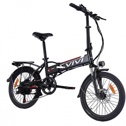 Vivi Electric Bike VIVI 350W Folding Electric Bike for Adult, 20 Inch City Ebike with 7 Speed Gears, 36V 8AH Battery, Dual-Disc Brakes Aluminum Alloy Foldable Electric Bicycle for Ladies Men