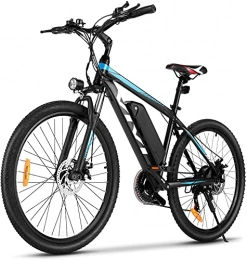 Vivi Electric Bike VIVI Electric Bike, 26" Electric Mountain Bike, 350W Ebike, Electric Bikes for Adults with Removable 10.4Ah Lithium-ion Battery, Professional 21 Speed Gears (Blue)