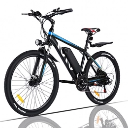 Vivi Bike VIVI Electric Bike, 26 Inch Electric Bikes for Adults Mountain Bike with 350W Motor, 36V / 10.4Ah Removable Battery, 21 Speed Gears, 20MPH Speed (Blue)