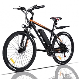 Vivi Electric Bike VIVI Electric Bike, 26 Inch Electric Bikes for Adults Mountain Bike with 350W Motor, 36V / 10.4Ah Removable Battery, 21 Speed Gears, 20MPH Speed (Orange)