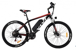 Vivi Electric Bike VIVI Electric Bike for Adult, 26 Inch Men's Mountain Bike 36V 10.4 Ah Removable Li-Ion Battery with Fork Suspension, 21 Speed Gear Ebike Electric Bicycle (Red-Emtb)