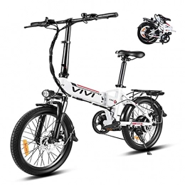 Vivi Bike VIVI Folding Electric Bike for Adults, 20'' Electric Bike City Ebike with SHIMANO 7 Speed, High Speed Motor, 36V Removable Battery, Dual-Disc Brakes Aluminum Alloy Electric Folding Bicycle for Adults