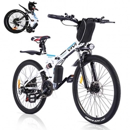 Vivi Electric Bike VIVI Folding Electric Bike For Adults, 350W Motor 26 inch E-bike Electric Mountain Bicycle for man&woman, with Professional SHIMANO 21 Speed Gears and Removable36V 8Ah Lithium-Ion Battery