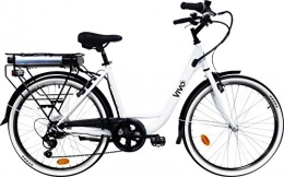 ULDAN Electric Bike VIVO City Bike ELECTRIC BIKE BY WALKING VC26G WHITE ASSISTED PEDAL