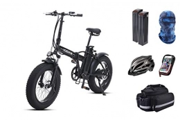 VOZCVOX Bike VOZCVOX Electric Bike, 48V 500W 20" Fat Tire Folding E-Bike For Adults, All-Terrain Cycling Bicycle