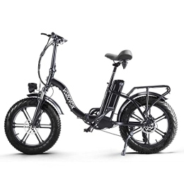 VOZCVOX Electric Bike VOZCVOX Electric Bike E bicycle Ladies Electric Folding Bike Ebikes for Adults 20"*4.0" Fat Tire, 48V20AH Detachable Battery, 8 Speed Gears, 3 Riding Modes, Hydraulic Brakes