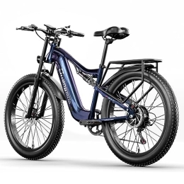 VOZCVOX Electric Bike VOZCVOX Electric Bikes For Adults 26" Electric Mountian Bike E bikes for Men with 48V15AH Battery Dual Suspension Disc Brakes Fat Bike
