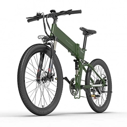 VVEMERK Electric Moped Bicycle, Folding Electric Bicycle with 5'' LCD Display 500W Max Speed 30km/h 26x1.95 Half Foldable City Bike 10.4AH 48V Battery