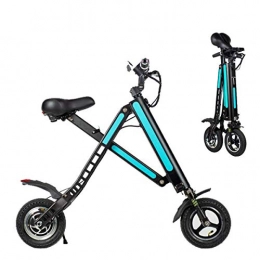 W&TT Bike W&TT T2 Folding Electric Bicycle with Double Disc Brake and Front Spring Shock Absorption, 36V 8.0AH 250W Electronic Vehicle Scooter 10 Inch, 30km Endurance for Travel, Green, 14KG