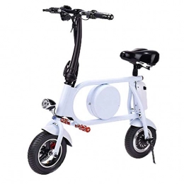 WARM ROOM Bike WARM ROOM Smart Electric Bicycle, Portable Electric Bicycle Scooter With LED Light One Button Remote Travel Pedal Lightweight Adult Moped, White, 11AH