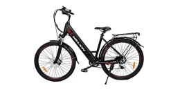 Generic Electric Bike Welkin Odyssey Step-Through Electric Bike for Adults, City Bike Electric Mountain Bike with Removable Battery and Long Range (BLACK)