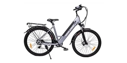 Generic Electric Bike Welkin Odyssey Step-Through Electric Bike for Adults, City Bike Electric Mountain Bike with Removable Battery and Long Range (SILVER), One Size