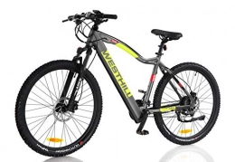 Westhill Electric Bike Westhill Phantom Electric Mountain Bike | Concealed Integrated Battery - Grey & Yellow (Phantom (10.4Ah Battery))