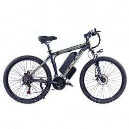 WFIZNB Bike WFIZNB Electric mountain bikes, 26'' electric bike with removable 48V13AH lithi Off-road bikes with super lightweight magnesium al, Black green