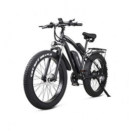 WGG Electric Bike WGG 26 Inch Electric Bike 1000W Mens Mountain Bike Snow Bike 48V17Ah Lithium Battery 4.0 Fat Tire E-bike Hydraulic Disc Brake (Color : Black, Size : 26 inch)