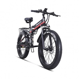 WGG Bike WGG Electric Bike 1000W Portable Mountain Bikes 48v Folding Bicycles Snow Bikes For Teenagers (Color : Black, Size : 26 inch)