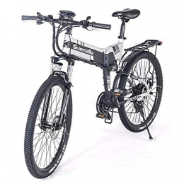 Wheel-hy Electric Bike Wheel-hy Electic Mountain Bike, 26 inch Folding E-bike, 36V 250W 10.4Ah, Premium Full Suspension and Shimano 21 Speed Gear