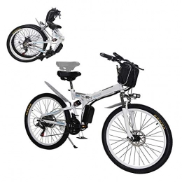 WHKJZ Electric Bike WHKJZ 26 Inch Folding Adults Electric Mountain Bike, with Removable 350W 36V 8AH Lithium Battery, 21 Speed Shifter 4 Gears Fixed Speed Cruise Control Urban Commuting Bicycle