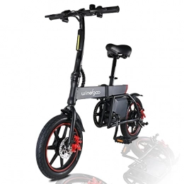 Windgoo Electric Bike Windgoo B20 Electric Bike, 14 inch Foldable and Commuting E-Bike, 350W Motor with a 42V 6.0Ah Lithium Battery, Max Speed 25km / h with Dual Disc Brake City Electric Bicycle for Adults