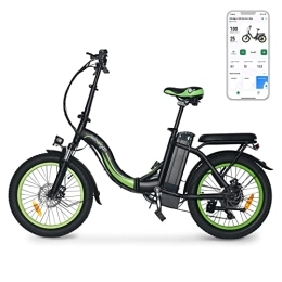 Windgoo Electric Bike windgoo Electric Bike, E-bike mit 20"×3.0" Fat Tire, 7-Speed Electric Bicycle, APP, 36V 12.5Ah Removable Battery Range 60km-70km, Folding E bike for All Terrain & MTB & Beach & Snow