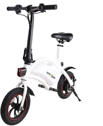 Windgoo Bike Windgoo Electric Bike, Foldablke 12 inch 36V E-bike with 6.0Ah Lithium Battery, City Bicycle Max Speed 25 km / h, Disc Brake (12 Inch-White)