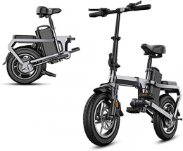 Capacity Bike Without Chain Electric Bike, 14in Mini Electric Bicycle 48V Folding City Ebike with Cell Phone Holder, for Adult and Teenager, Loading 150kg / 330lbs