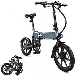 WJSW Electric Bike WJSW D2, 250W 7.8Ah Folding Electric Bicycle Foldable Electric Bike with Front LED Light for Adult (Dark Gray)