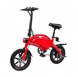 WM Bike WM Adult 14-inch Foldable Electric Bicycle Portable 36v Lithium Battery Mini Electric Moped 65-70km Maximum Driving Range E Bike Motorcycle Suitable For Ladies Men, Red
