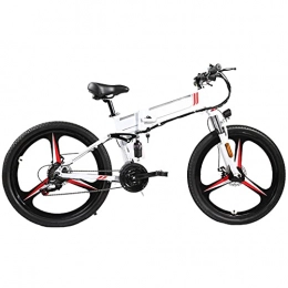 WPeng Bike WPeng Electric Bike, Adults Folding Mountain E-Bike, 3 Riding Modes, 350W Motor, 48V 10A Lithium Battery, Lightweight Magnesium Alloy Frame, LCD Screen for City, Outdoor, Cycling Travel, Work Out, White
