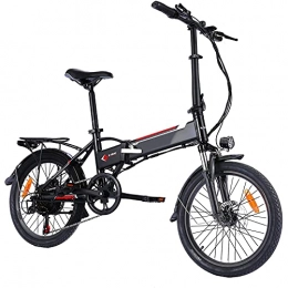 WPeng Bike WPeng Unisex Adults 20 Inch Electric Folding Bikes, 350W E-bike, 36V 8AH Removable Battery, 7 Speed Aluminum Alloy City Folding Bicycle for Outdoor Cycling Travel Work Out