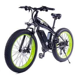 WQY Bike WQY Electric Mountain Bike 26 Inches 350W 48V 13Ah Folding Fat Tire Snow Bike 21 Speed E-Bike Pedal Assist Lithium Battery Hydraulic Disc Brakes for Adult, Green