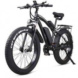 WSHA Electric Bike WSHA Electric Bike 1000W Snow Electric Bicycle Mountain Bike, 26 inch 4.0 Fat Tire Ebike 48V 17Ah Lithium Battery with LCD Blue Screen Display, for Adults Outdoor, Black