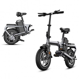 WSHA Electric Bike WSHA Without Chain Electric Bike, 14in Mini Electric Bicycle 48V Folding City Ebike with Cell Phone Holder, for Adult and Teenager, Loading 150kg / 330lbs
