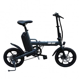 WUS Electric Bike Wu's 16 Inches Folding Electric Bike, Lithium Ion Battery, Disc Brakes, LCD Display, 25KM / H, Driving Range 50-60KM, 6 Speeds, Aluminum Alloy Body, Gray