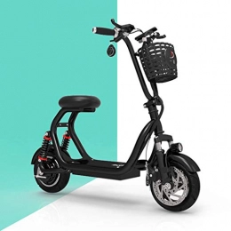 WUS Bike Wu's Two-Wheel Folding Electric Bike, Lithium Ion Battery, Disc And Drum Brakes, LCD Display, 35KM / H, Driving Range 40KM, Four Shock Absorber, Black