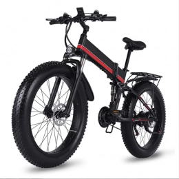 WUYANJUN Electric Powerful Bicycle, 26“ Fat Tire Bike, 1000w Moped Folding Snow Beach Mountain Ebike, for Adults Powerful Ebike, for Cycling Enthusiasts