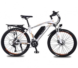 WXDP Bike WXDP Self-propelled Electric mountain bike, 26 '' city electric bike for adults with detachable 36V 8Ah / 10Ah / 13 Ah lithium-ion battery 27-speed shifter aluminum alloy frame unisex, white oran