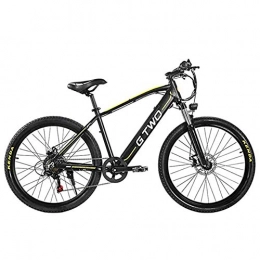 WXX Electric Bike WXX 27.5 Inch Adult Variable Speed Ultra Light Electric Bike 350W Mountain Bike 48V 9.6Ah Removable Lithium Battery 5 PAS Front And Rear Disc Brake Bike, black yellow