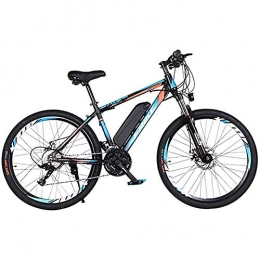 WXX Electric Bike WXX Adult Electric Bike, Foldable 26-Inch 36V Mountain Bike with 10AH Lithium Battery Damping 27 Speed City Bicycle, For Outdoor Casual Trave, Blue