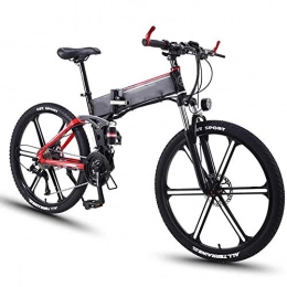 WXX Electric Bike WXX Adult Electric Mountain Bike, 26 Inch Aluminum Alloy Foldable Bike350w 36V / 8Ah Lithium Battery Electric Bicycle 27 Speed Power Bike, Black
