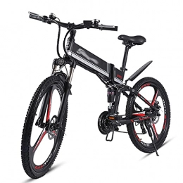 WZW Electric Bike WZW M80 Adult Foldable Electric Bike - 26 inch 350W Off-Road Ebike - 48V / 12.8Ah Removable Lithium Battery Mountain Bicycle (Color : Black)